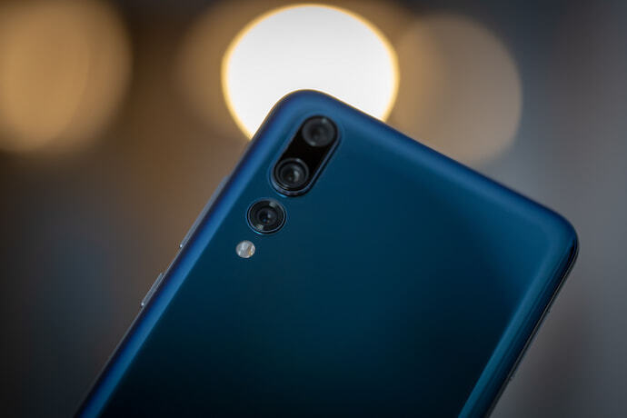 Celular azul huawei