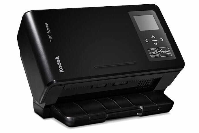 Scanner de mesa preto