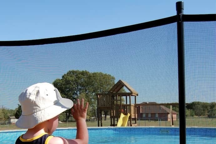 Proteção para piscina.