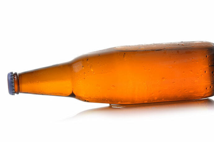 Cerveja deitada