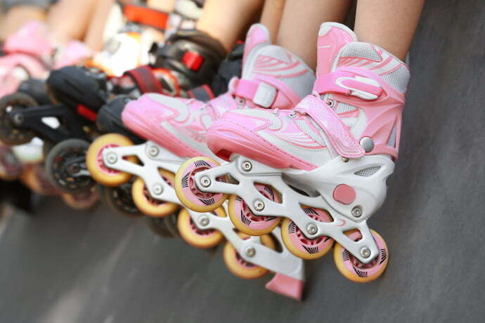 patins rosa